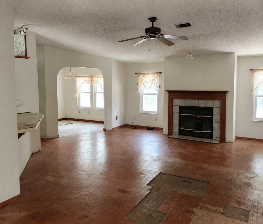 Full house cleanout after unwanted contents were removed by Ocala Cleanout Specialists