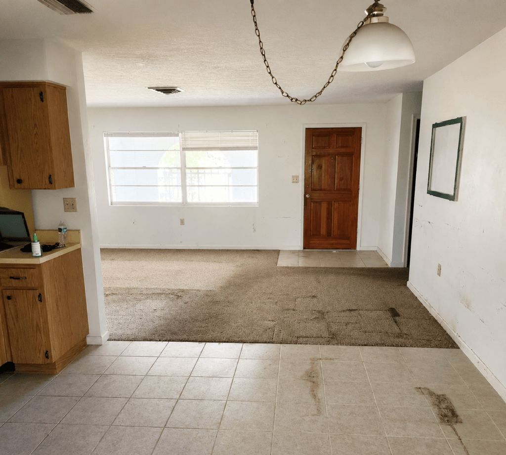 Hoarder cleanup after contents were removed by Ocala Cleanout Specialists